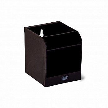 Organizador de Mesa Preto - Plástico - 3 Divisórias
