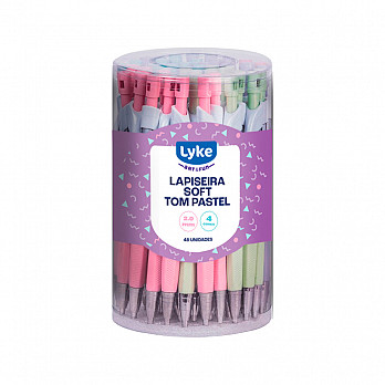 Lapiseira Soft LYKE 2.0mm tons pastel - Tb c/ 48 un