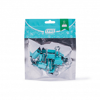 Binder clips verde pastel 19mm - Zíper bag c/ 12 un
