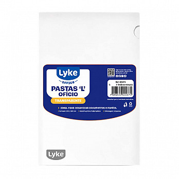 Pasta L - Oficio - Cristal - Pct c/ 10 unds