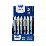 Caneta Semi Gel - 0.7mm - 6 em 1 - Display c/ 36 unidades
