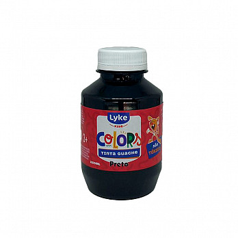 Tinta Guache 250ML CX C/12 Potes - Preto