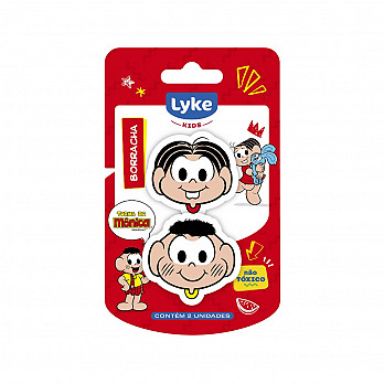 Borracha LYKE - Turma da Mônica - Blister com 2 unds, personagens sortidos