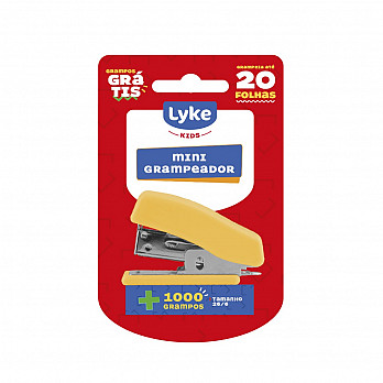 Mini Grampeador LYKE + Grampo 26/6 (cx c/1.000)