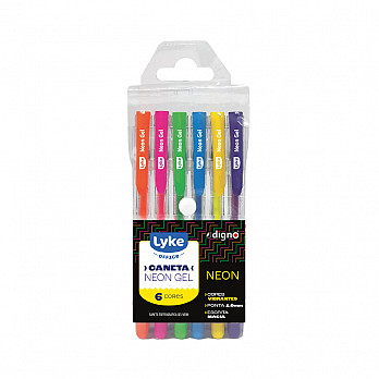 Caneta NEON LYKE Gel - 6 cores
