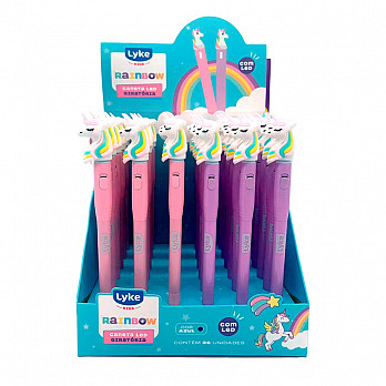 Caneta Gel Com Led - Unicórnio - Display c/36 unidades