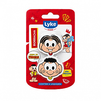 Borracha LYKE - Turma da Mônica - Blister com 2 unds, personagens sortidos
