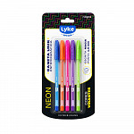 Caneta Esferográfica Unik Neon LYKE - Blister c/ 5 un coloridas