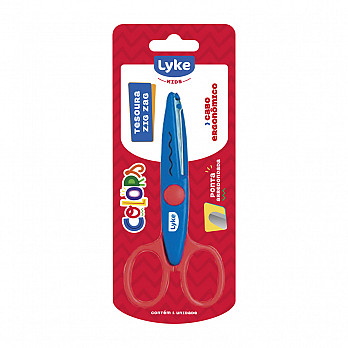 Tesoura Escolar (BLISTER) - ZIGZAG 14CM