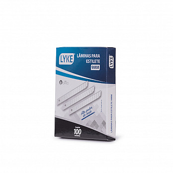 Lamina de Estilete Estreito 9 mm - cx c/ 100 unds