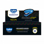 Grampeador emborrachado NEON p/ até 20 Fls - cx c/6 unds