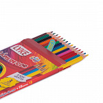 Kit Escolar LYKE - Lápis de Cor 12 cores + 3 cores primárias
