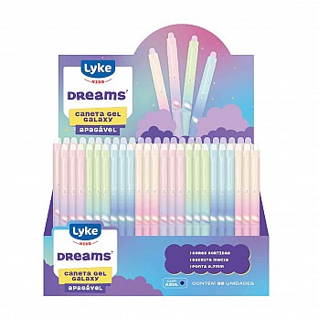 Caneta Gel Apagável - Galáxia - Display c/36 unidades