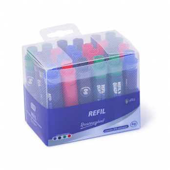 REFIL MARCADOR QB VERDE 6G - CX C/ 24 TU