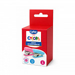 Mini Grampeador colorido LYKE p/  até folhas - Cx c/ 1 un