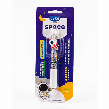 Caneta Apagável 4 em 1 - Game e Espaço - Blister c/ 1 unidade