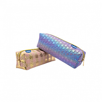 Estojo Square 1 zíper 22.5x7.5x7cm - DREAM - Caixa com 12 estojos sortidos