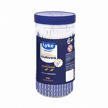 Caneta Esf. Curves - Pote - cor azul