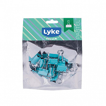 Binder clips verde pastel 19mm - Zíper bag c/ 12 un