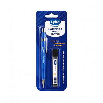 Lapiseira Protec LYKE 0.7mm - Azul + Grafite - Blister 1 un