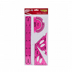 Kit Geométrico Flex LYKE - 04 peças (azul e rosa)