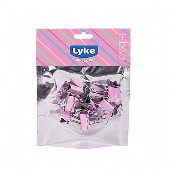 Binder Clips rosa pastel 19mm - 12 pcs