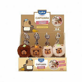 Chaveiro Pompom Capivara