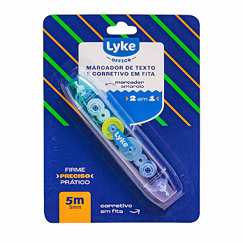 Fita Duo Point - Marca texto em fita + Fita Corretiva em fita