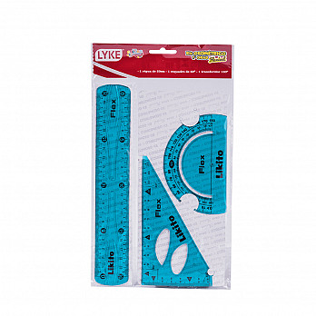 Kit Geométrico Flex LYKE - 03 peças (azul e rosa)