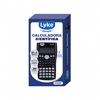 Calculadora Científica LYKE 10+2 dígitos preta - Cx c/ 1 un