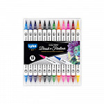 Marcador Dual Point (Brush+Fine) - 12 cores