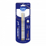 Caneta Esferográfica Trisoft LYKE - Triangular - 1.0mm - Blister c/ 2 un - Cores: Prata / Dourada