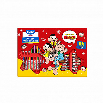 Maleta para Colorir - 86 peças - Turma da Mônica