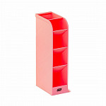Organizador de Mesa Rosa Pastel - Plástico - 5 Divisórias