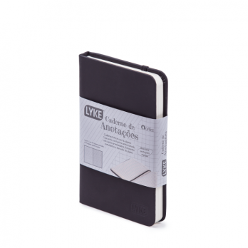 Caderno de anotações LYKE preto - 96 folhas pautadas