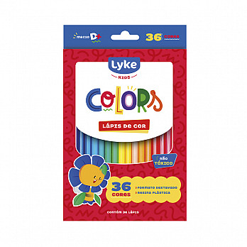 Lápis de Cor LYKE Resina Plástica - 36 cores