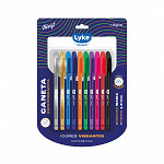 Caneta Esferográfica Trisoft LYKE - Triangular - 1.0mm - Blister c/10 cores