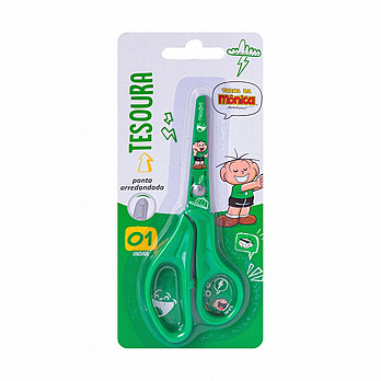 Tesoura Escolar 13 cm Cebolinha LYKE - Turma da Mônica