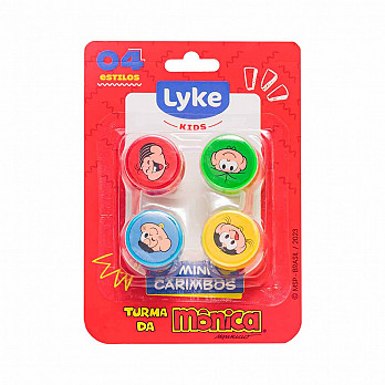 Carimbo LYKE - Turma da Mônica - Blister c/ 4 un