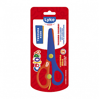 Tesoura Escolar (BLISTER) KIDS 100% PLAS
