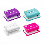 Perfurador Plástico Colorido com 2 Furos para 20 folhas