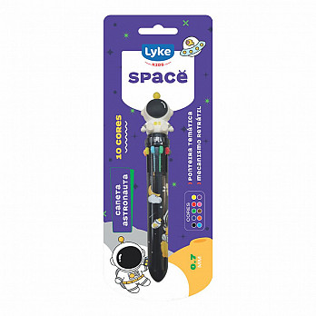 Caneta Esferográfica 10 em 1 - Astronauta - Blister c/ 1 unidade