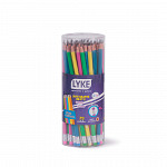 Lápis Grafite HB nº 2 LYKE corpo neon c/ borracha - Tb c/ 72 un