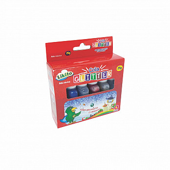 Cola Colorida LYKE c/ glitter 25g - Cx c/ 6 un