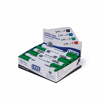 Marcador p/ Quadro Branco Verde - cx c/ 12 unds