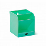 Organizador de Mesa Verde Pastel - Plástico - 3 Divisórias