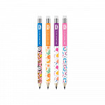 Lápis Grafite HB n° 2 LYKE estampas tons pastel c/ borracha - Pote c/ 72 un