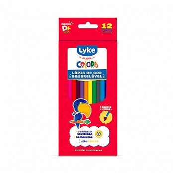 Lápis de Cor Aquarelável LYKE de madeira (FSC) - 12 cores