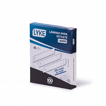 Lamina de Estilete Largo 18 mm - cx c/ 100 unds