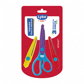 Tesoura Escolar (BLISTER) - ZIGZAG - 16,5 cm